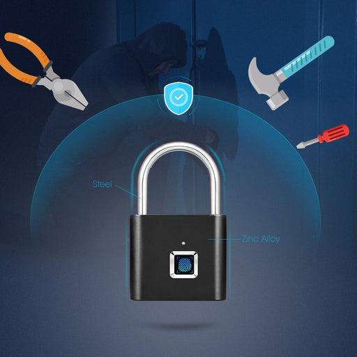 Keyless Fingerprint Smart Padlock - AlgorIthymz