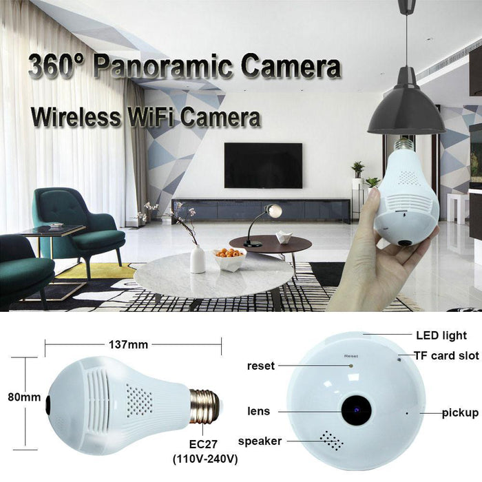 360 Degree LED Light 960P CCTV - AlgorIthymz
